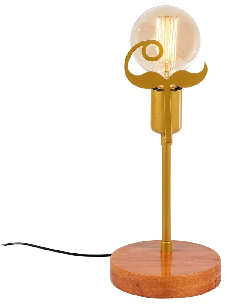 Stolová lampa Beami orech/zlatá