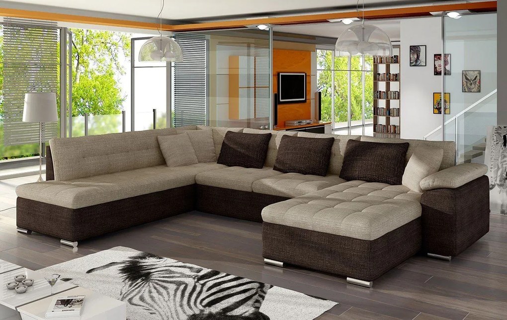 Rohová sedacia súprava Tony Bis, Dostupné poťahy: Uttario Velvet 2955 + Uttario Velvet 2955 + Uttario Velvet 2979, Strana: Pravá - U