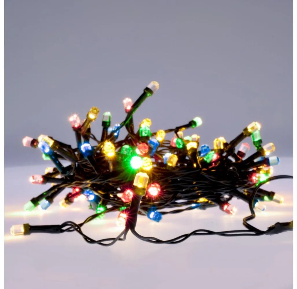 Brilagi - LED Vianočná vonkajšia reťaz 200xLED/2 funkcie 25m IP44 multicolor