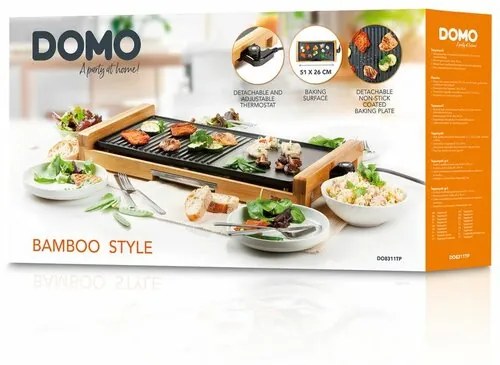 DOMO DO8311TP elektrický stolný gril - bambusový