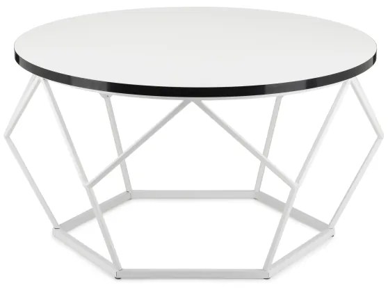 Konferenčný stolík DIAMOND 40x70 cm čierna/biela