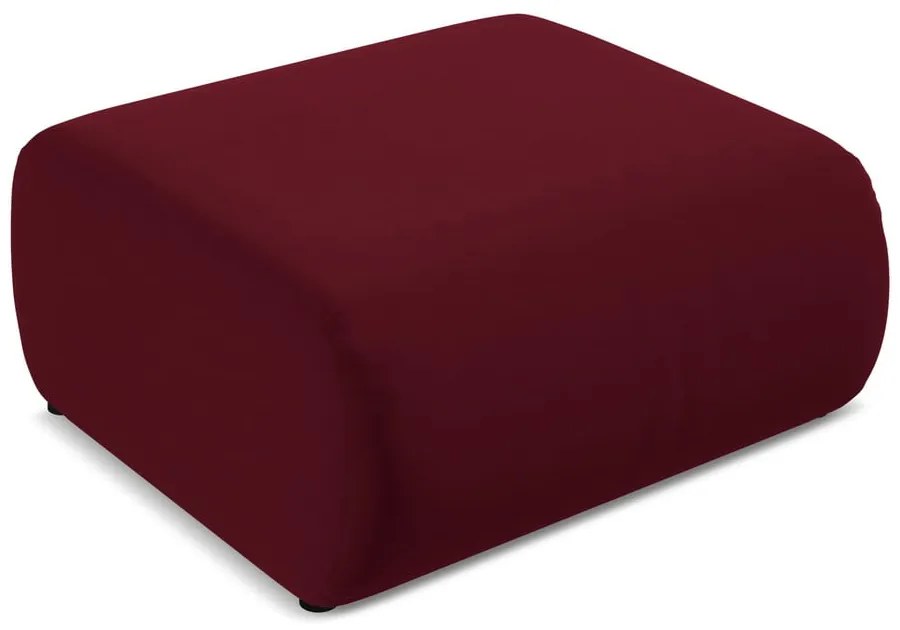 Vínovočervená zamatová podnožka Ekahi – Makamii