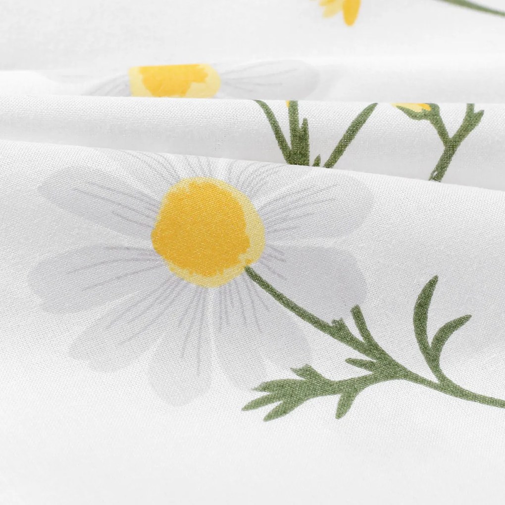 Goldea detské bavlnené obliečky do postieľky duo - harmanček s latte 100 x 135 a 40 x 60 cm