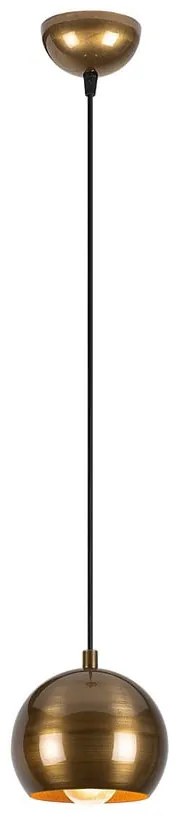 Závesné svietidlo v zlatej farbe s kovovým tienidlom ø 30 cm Berceste – Opviq lights