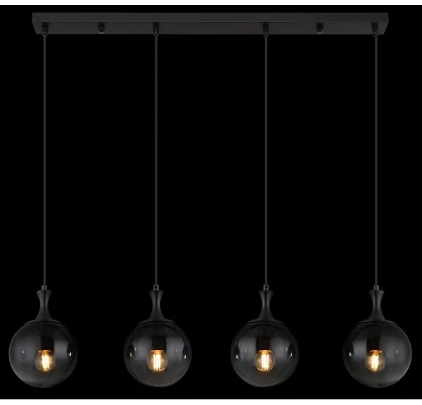 Globo 15885-4H - Luster na lanku DALTON 4xE27/10W/230V čierna