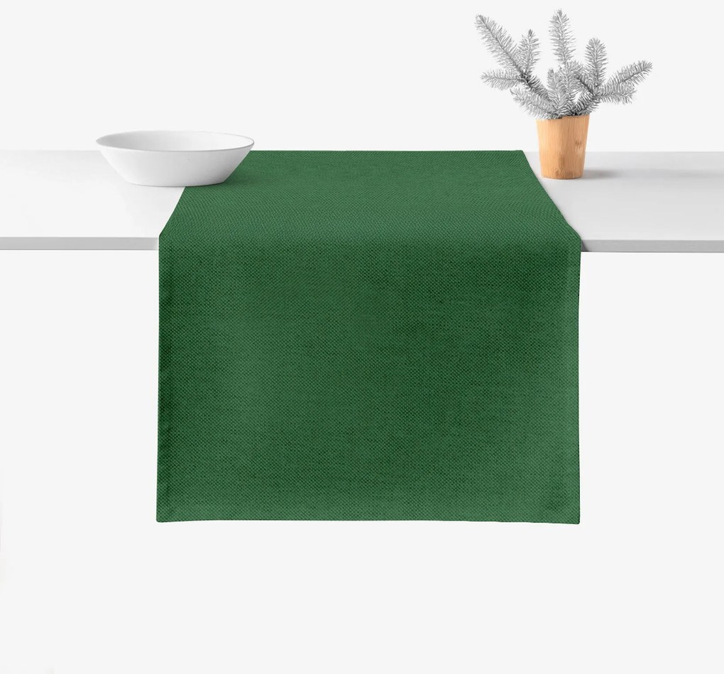Goldea behúň na stôl malaga - tmavo zelený 35x180 cm