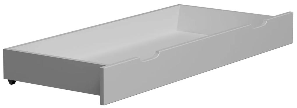 Borovice šuplík pod postel 150 cm masiv bílý