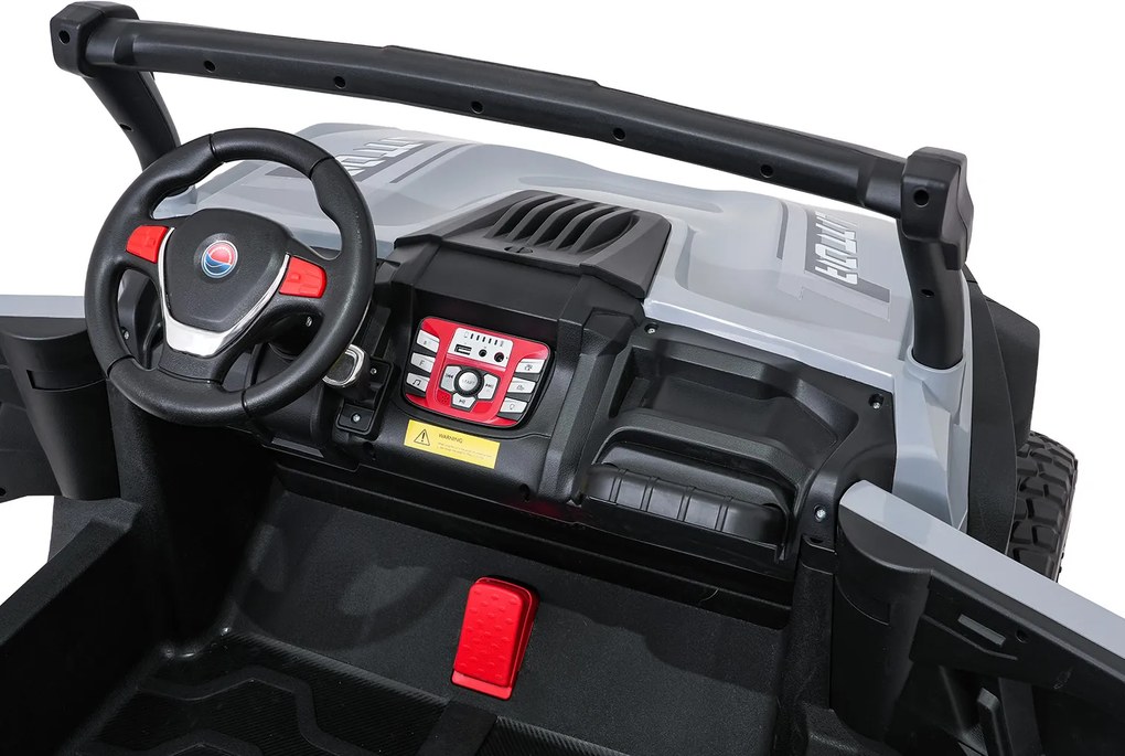 Ramiz Elektrická bugina Gravity pre deti šedá + pohon 4x4 + diaľkové ovládanie