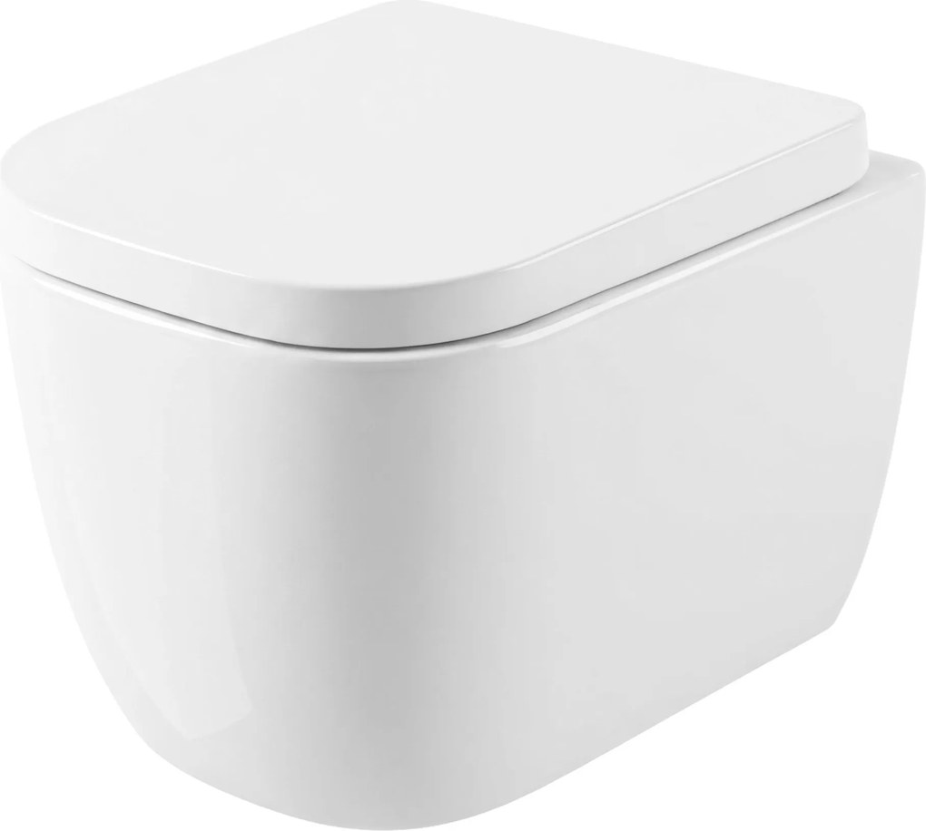 Rea Cubik Mini, závesná WC misa, tornado splachovanie, biela lesklá, REA-C6539