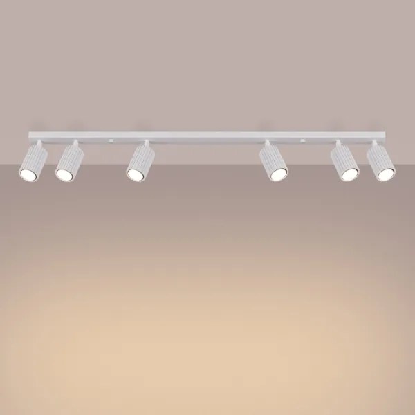 Sollux SL.1547 - Bodové svietidlo KARBON 6xGU10/10W/230V biela