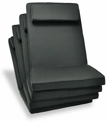 Divero 40991 Sada 4 x polstrovanie na stoličku - antracit