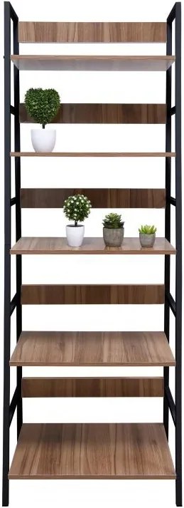 ModernHOME Regál s 5 policami, čierny, JM-N00806 BLACK