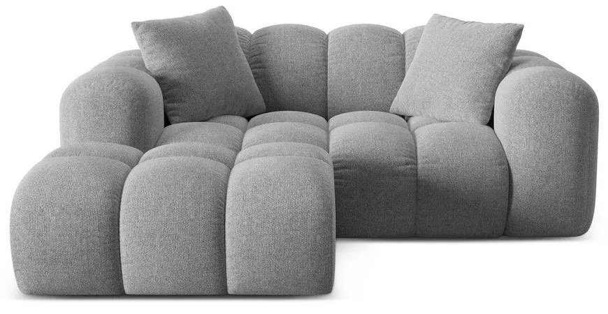 Svetlosivá ženilková rohová pohovka (ľavý roh/s leňoškou) Treno – Cosmopolitan Design