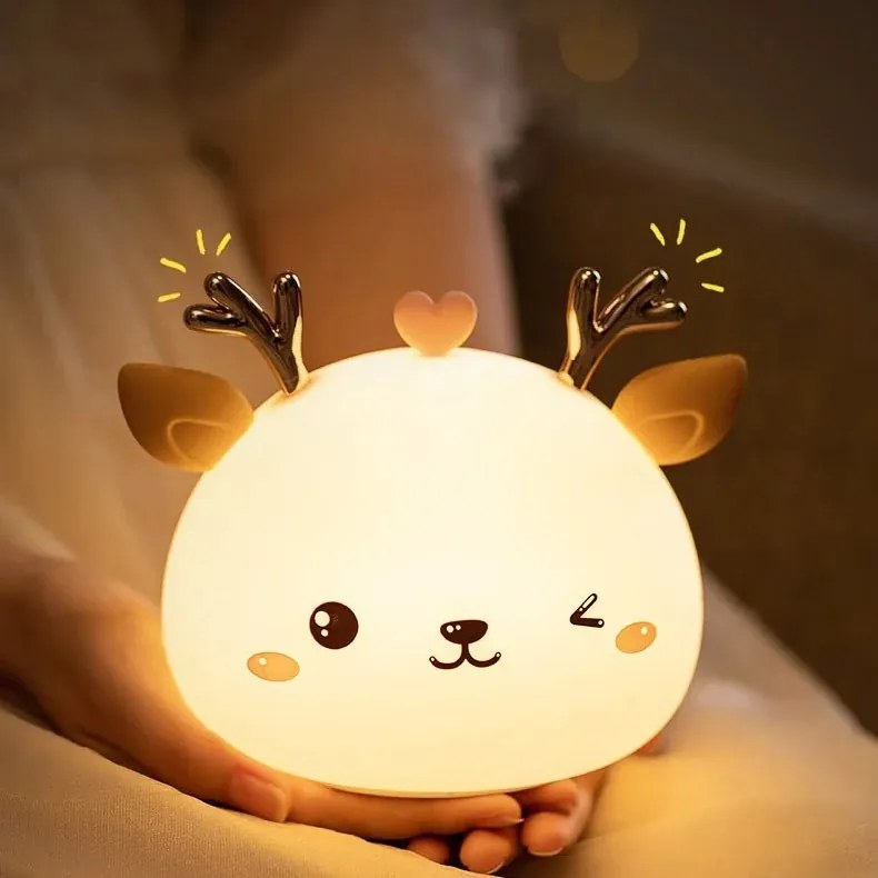 Dětská stolní LED lampa Fawn bílá