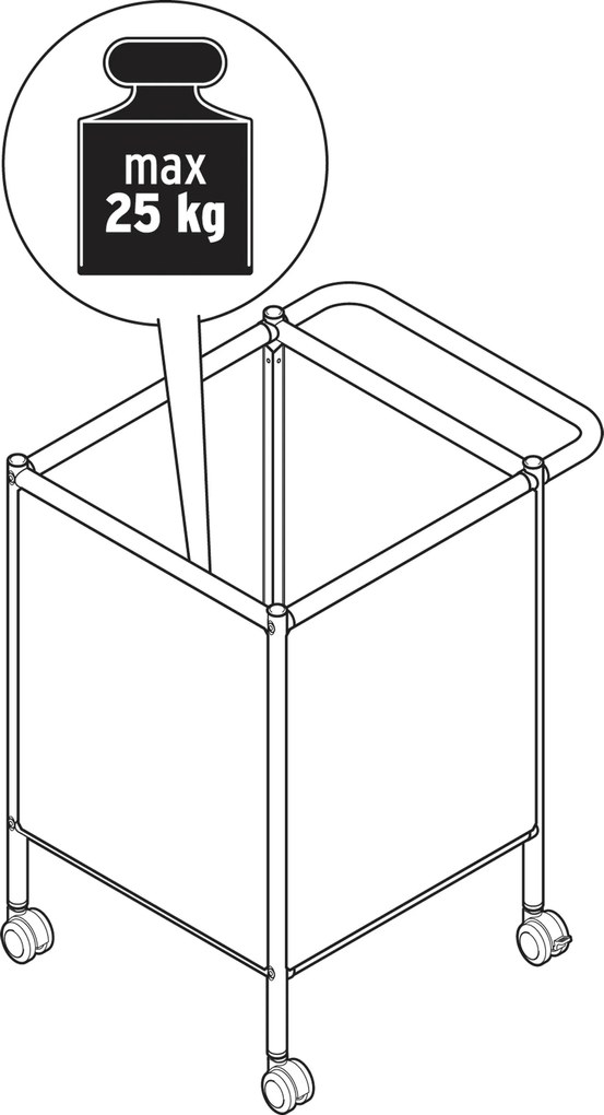 Kovový bočný vozík »CN3 Kids« s kolieskami, pistáciový