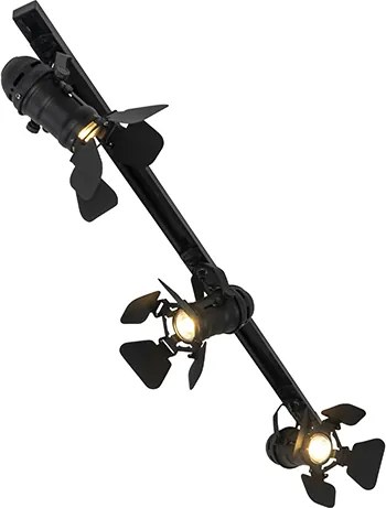 Koľajnicový systém s 3 reflektormi čierny - Movie