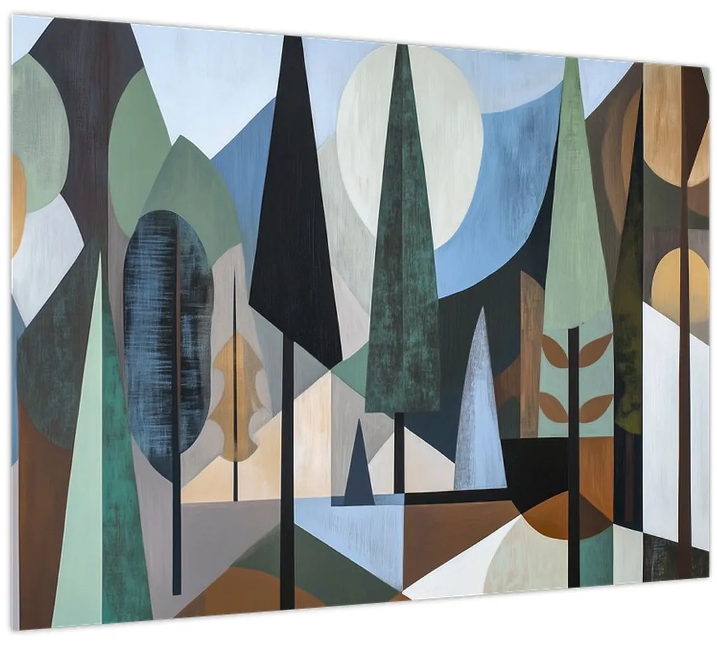Obraz - Prírodná geometrická abstrakcia II. (70x50 cm)