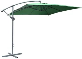 Rojaplast 8080 Štvorcový slnečník bočný zelený 270 x 270 cm