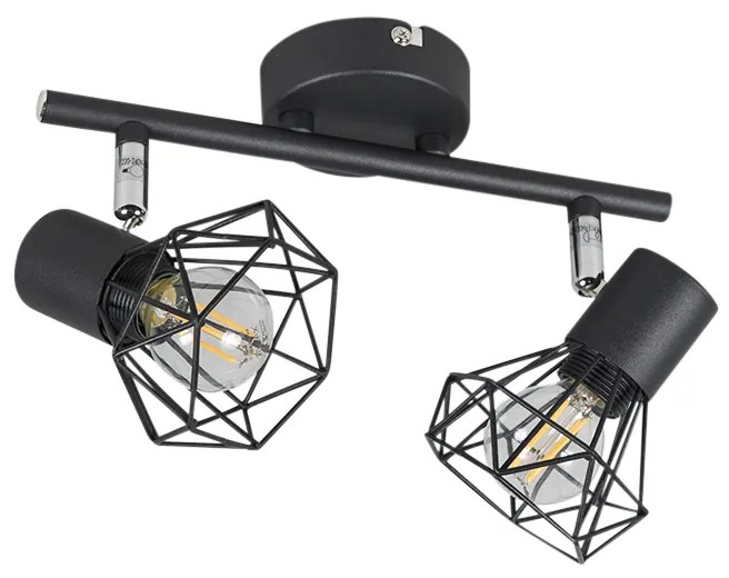 Art Deco nastaviteľné bodové svetlo čierne 2-svetlo - Mosh 2