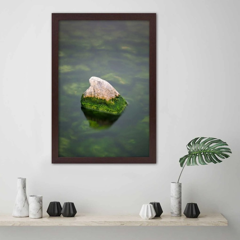 Gario Plagát Kameň vo vode Farba rámu: Bez rámu, Rozmery: 30 x 45 cm