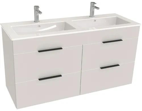 Kúpeľňová skrinka s umývadlom Jika CUBE 120x43 cm biela H4536621763001
