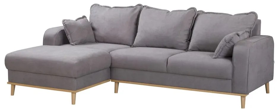 Sivá rohová pohovka (ľavý roh) Beata - Ropez