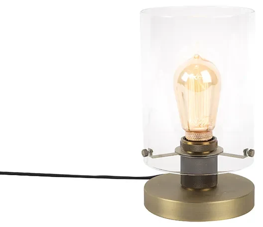 Škandinávska stolná lampa bronzová so sklom - Dome