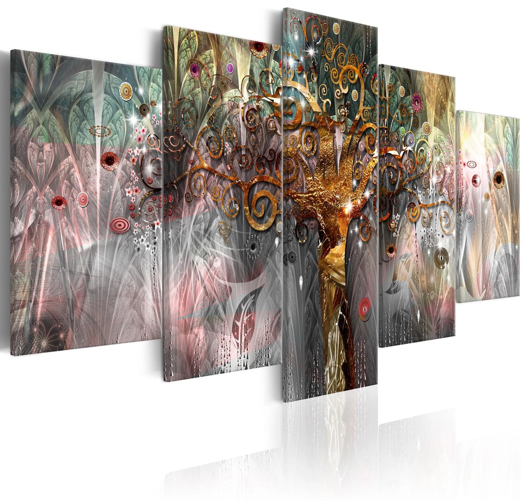 Artgeist Obraz - Golden Tree II Veľkosť: 225x112.5, Verzia: Premium Print