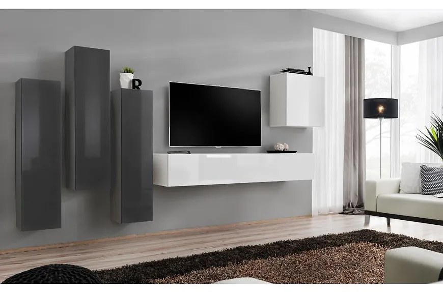 Obývacia stena Switch III Graft/Biely