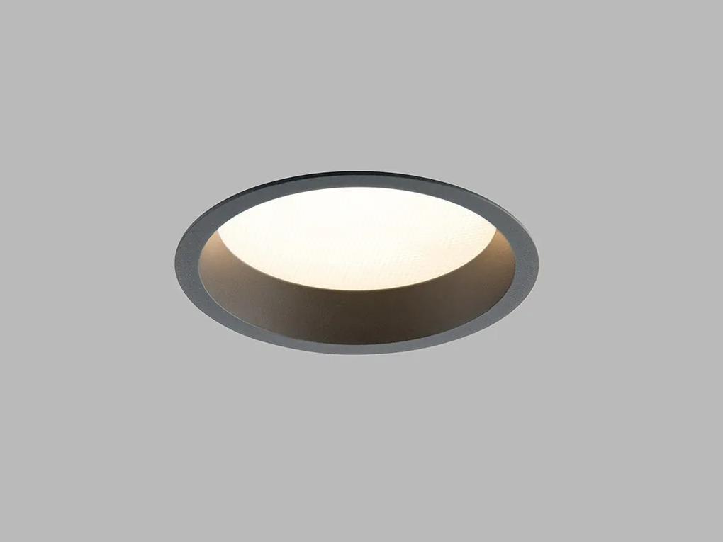 LED2 Zápustné kúpeľňové LED osvetlenie ZETA, 15W, denná biela, okrúhle, čierne, IP44