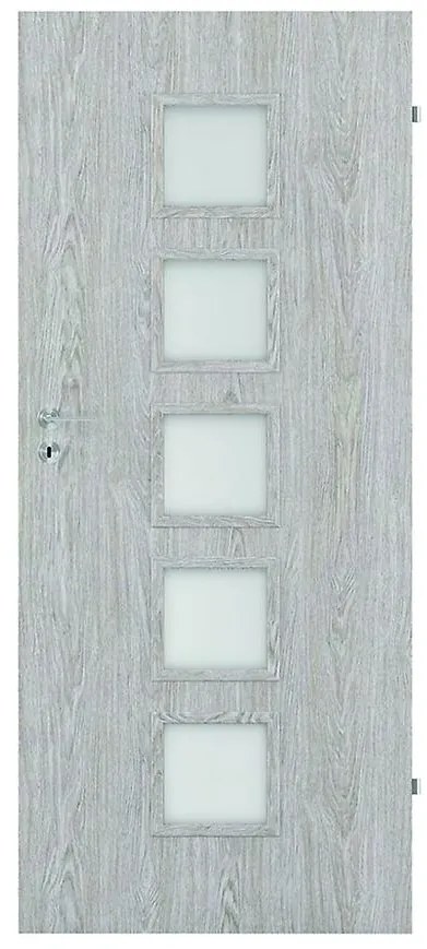Dvere vnútorné Vedi 5*5 80P dub  strieborný
