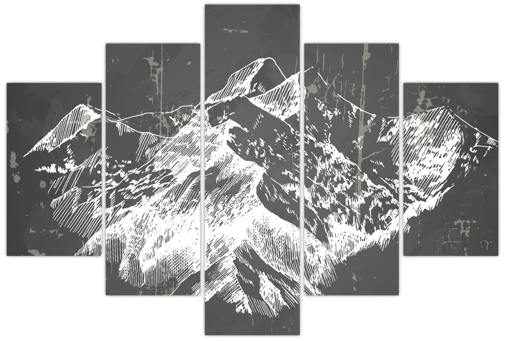 Obraz - Ilustrácie hôr (150x105 cm)