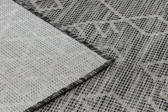 Koberec šnúrkový SIZAL PATIO ploské tkanie 3077 Boho - čierny