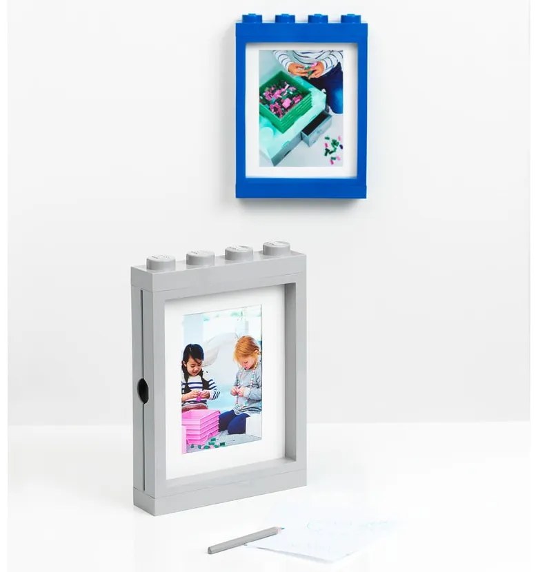 Modrý rámček na fotku LEGO®, 19,3 x 26,8 cm
