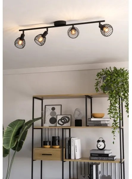 Eglo 901042 - Bodové svietidlo SONNINO 4xE14/40W/230V čierna