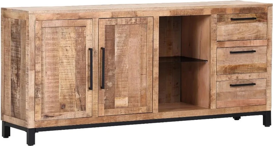 XXXLutz ŠIROKÁ KOMODA, mangové drevo, prírodná farba, 175/80/40 cm Landscape - Komody - 002362086002