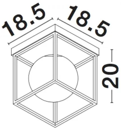 Dizajnové stropné svietidlo Juliet 18 Mosadz