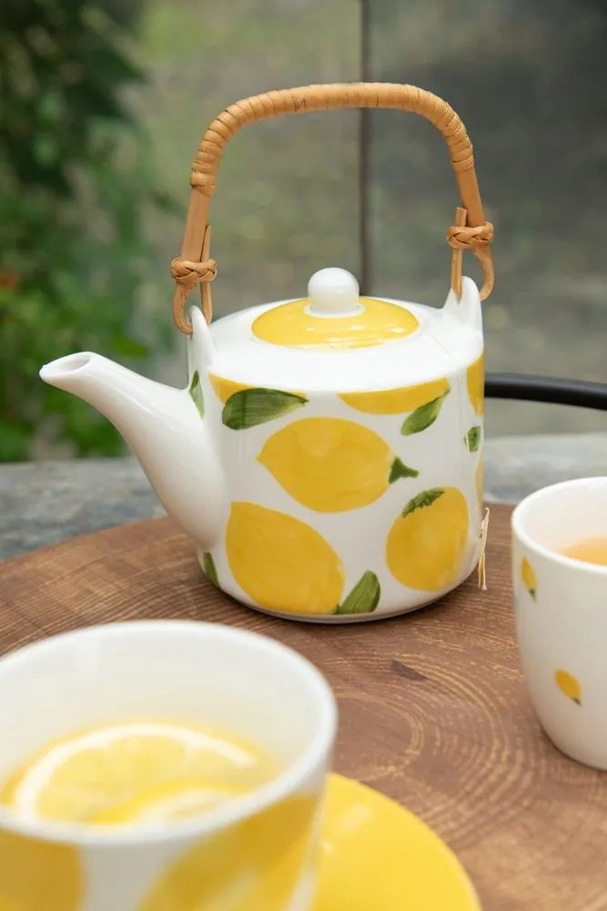 Set 2ks hrnček + kanvička s citrónmi Casa Limone - 16 * 11 * 12 cm / 600 ml