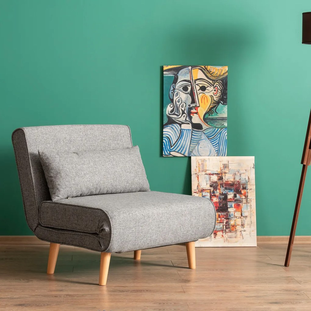 Kreslo Folde Single Light Grey
