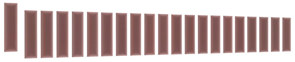 Set 20 čalúnených panelov Quadra 210x90x60 cm (ružová). Akcia -19%. Vlastná spoľahlivá doprava až k Vám domov. 1052009