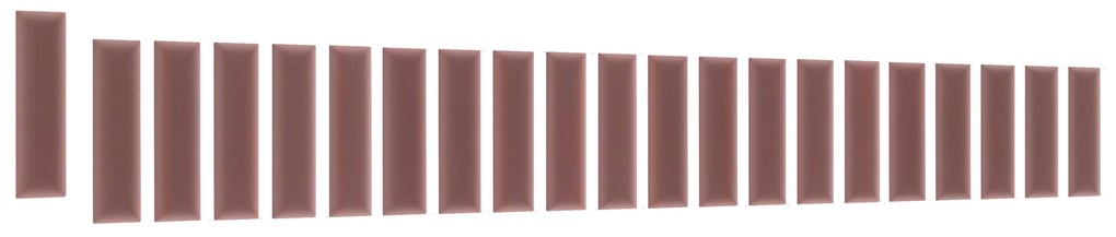 Set 20 čalúnených panelov Quadra 210x90x60 cm (ružová). Vlastná spoľahlivá doprava až k Vám domov. 1052009