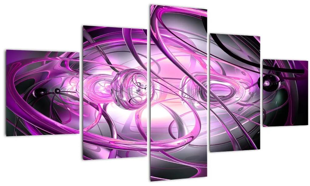 Obraz krásnej fialovej abstrakcie (125x70 cm), 40 ďalších rozmerov