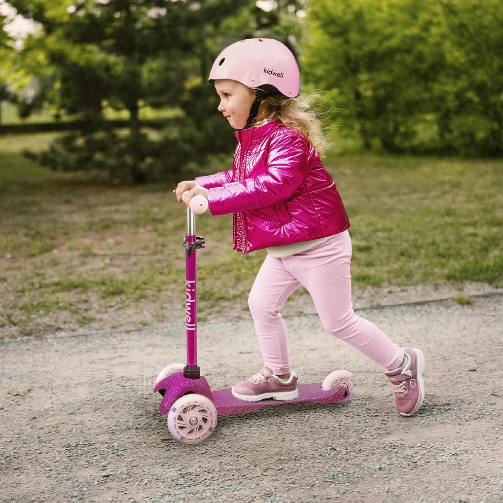 Kidwell UNO – trojkolesová balančná kolobežka pre deti 90–115 cm s LED kolesami