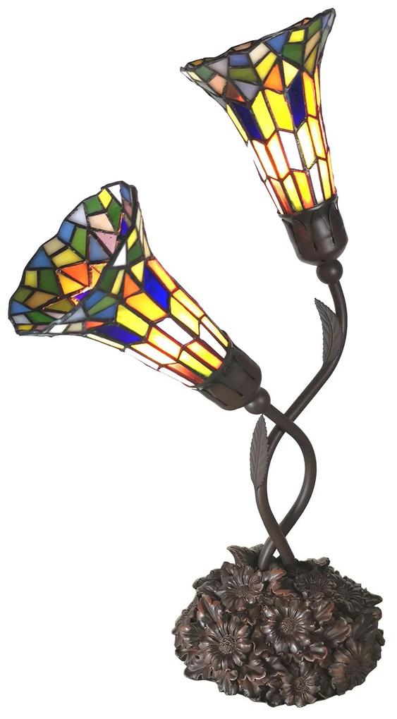 Stolná lampa Tiffany Carole - 46 * 28 * 63 cm