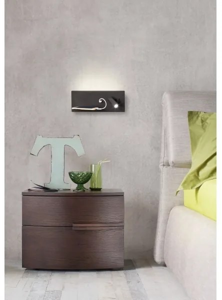 Redo 01-2985 - LED Nástenné bodové svietidlo BROOK LED/8W/230V + LED/3W USB čierna