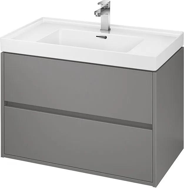CERSANIT - skrinka s umývadlom 80cm, sivá , Cersanit Crea, S924-017+K114-017