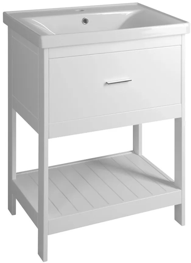 Aqualine Sapho, ETIDE umývadlová skrinka 61,5x86x44 cm, matná biela