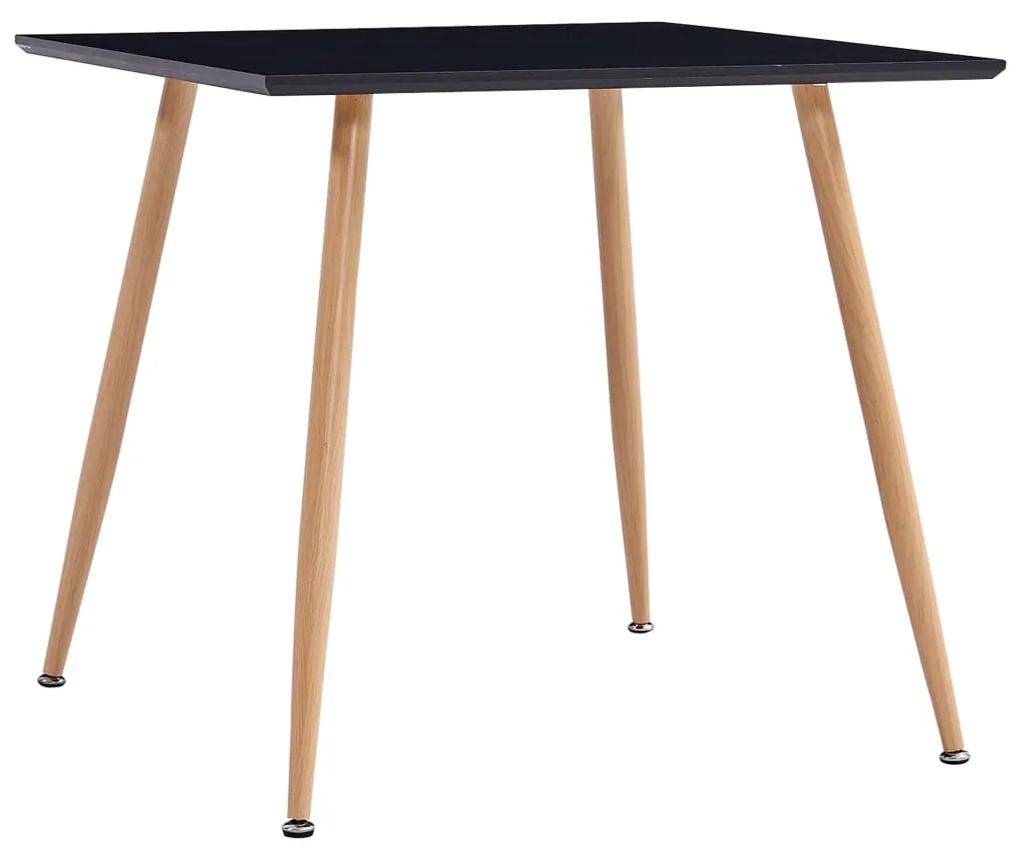 Jedálenský stôl, čierno dubový 80,5x80,5x73 cm, MDF