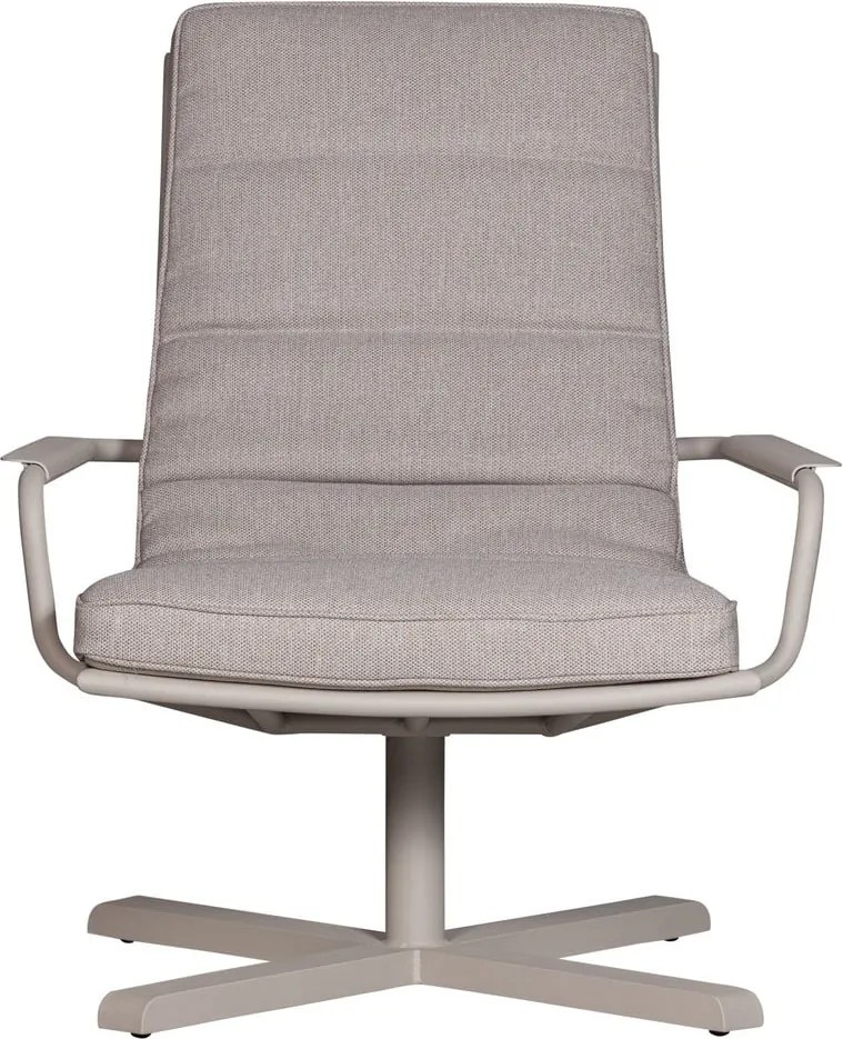 Sivobéžové kovové/polstrované záhradné kreslo Coosa – WOOOD