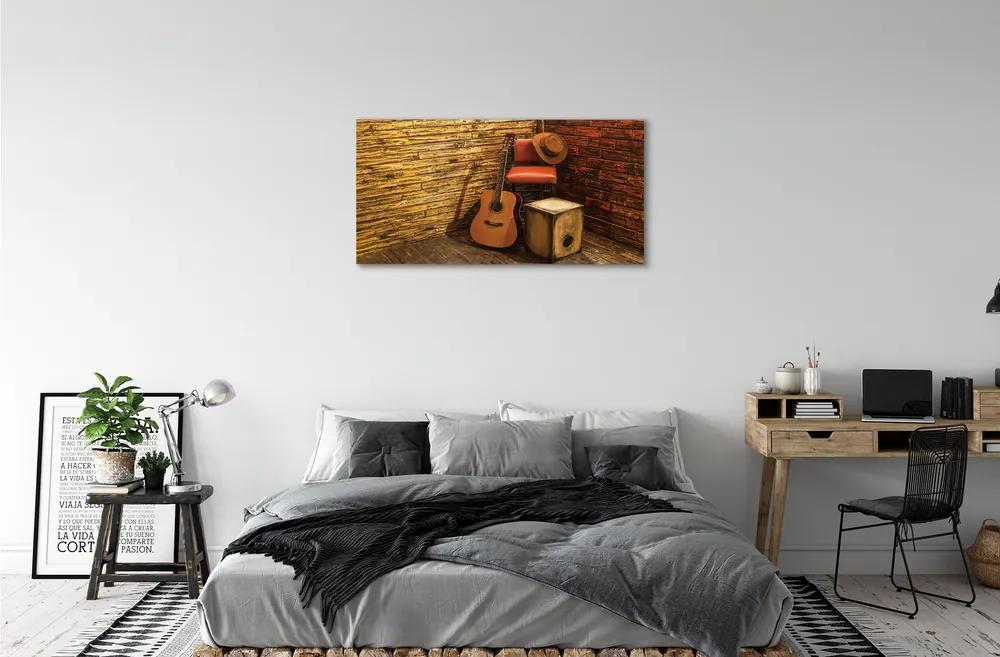 Obraz canvas Gitaru hat stoličky 120x60 cm